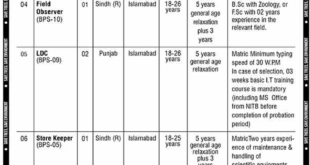 ministry-of-climate-change-zoological-survey-of-pakistan-latest-job-